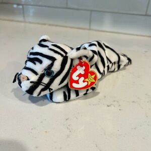 Ty Plush Tiger, Blizzard- (P.V.C. Pellets)